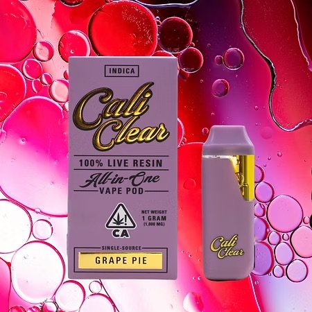 cali clear grape pie live resin disposable vape 1g